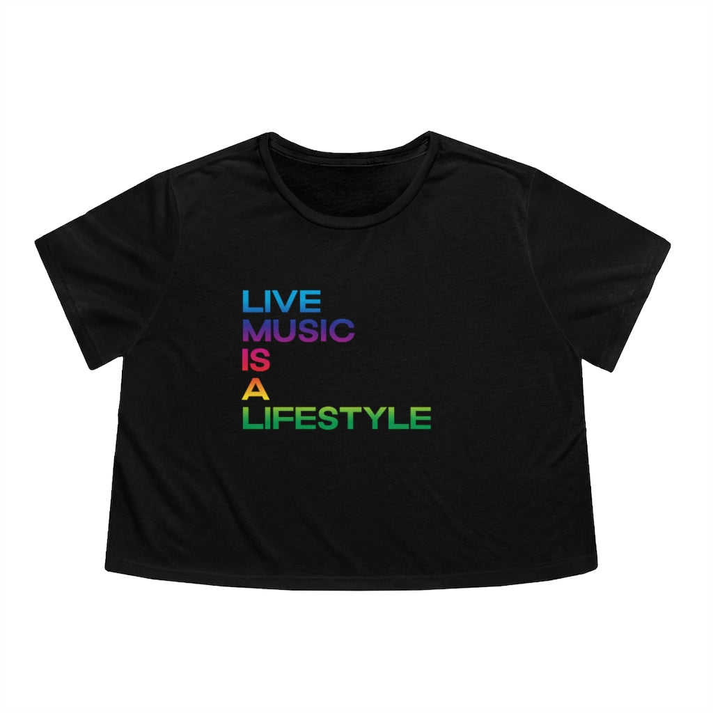 Women's Flowy Cropped Tee with PRIDE