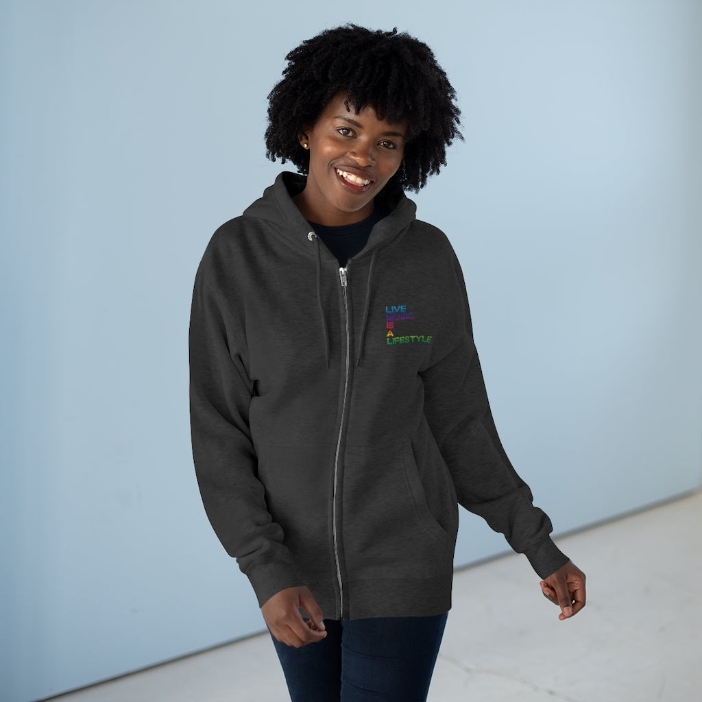 Unisex Premium Full Zip Hoodie with PRIDE