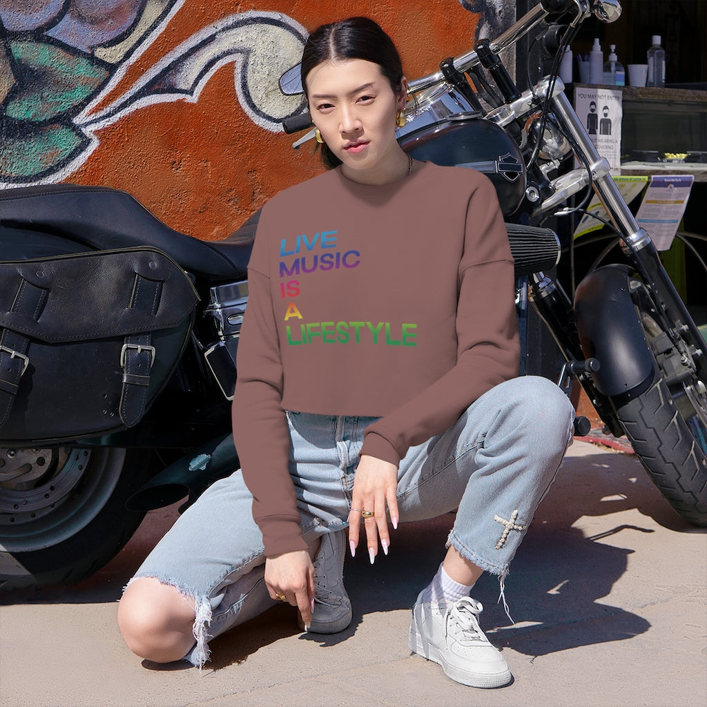 Women's Cropped Sweatshirt with PRIDE