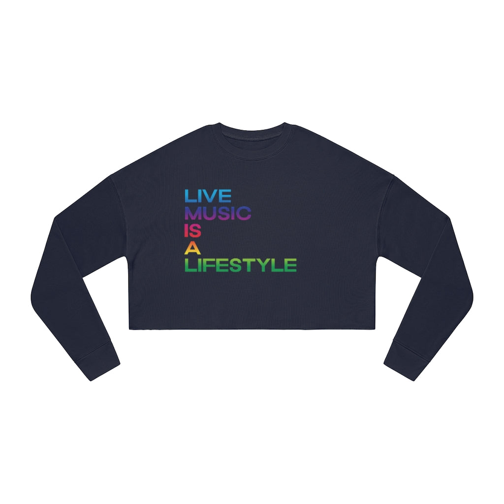 Women's Cropped Sweatshirt with PRIDE