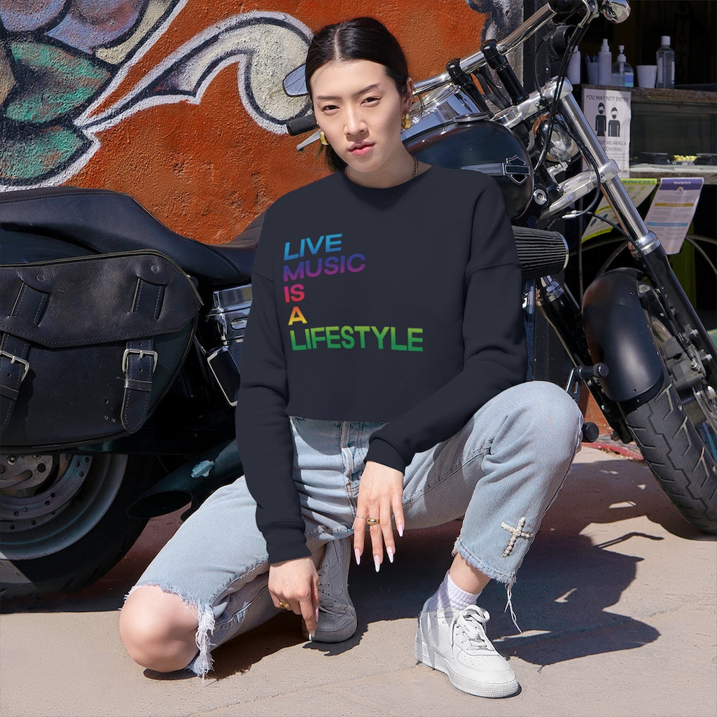 Women's Cropped Sweatshirt with PRIDE