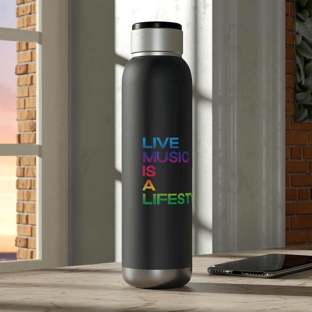 Soundwave Copper Vacuum Audio Bottle 22oz with PRIDE