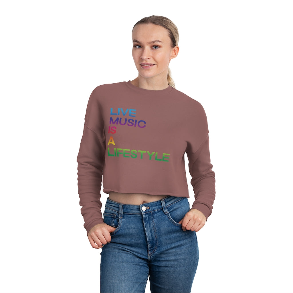 Women's Cropped Sweatshirt with PRIDE