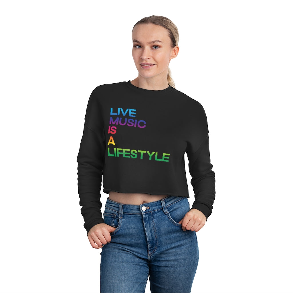 Women's Cropped Sweatshirt with PRIDE