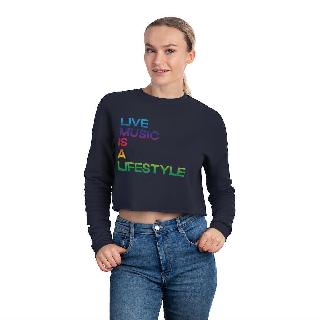 Women's Cropped Sweatshirt with PRIDE