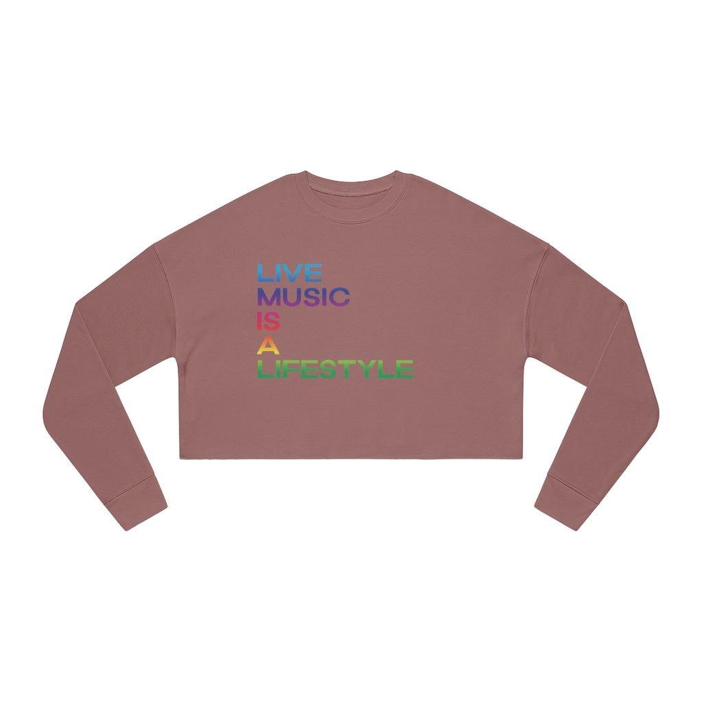 Women's Cropped Sweatshirt with PRIDE